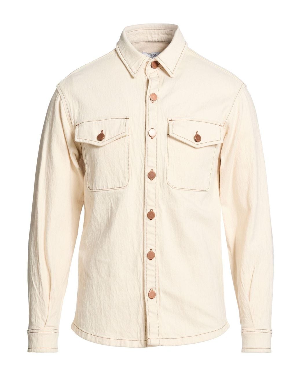 Cruna Natural Cream Jacket Cotton, Rubber for men