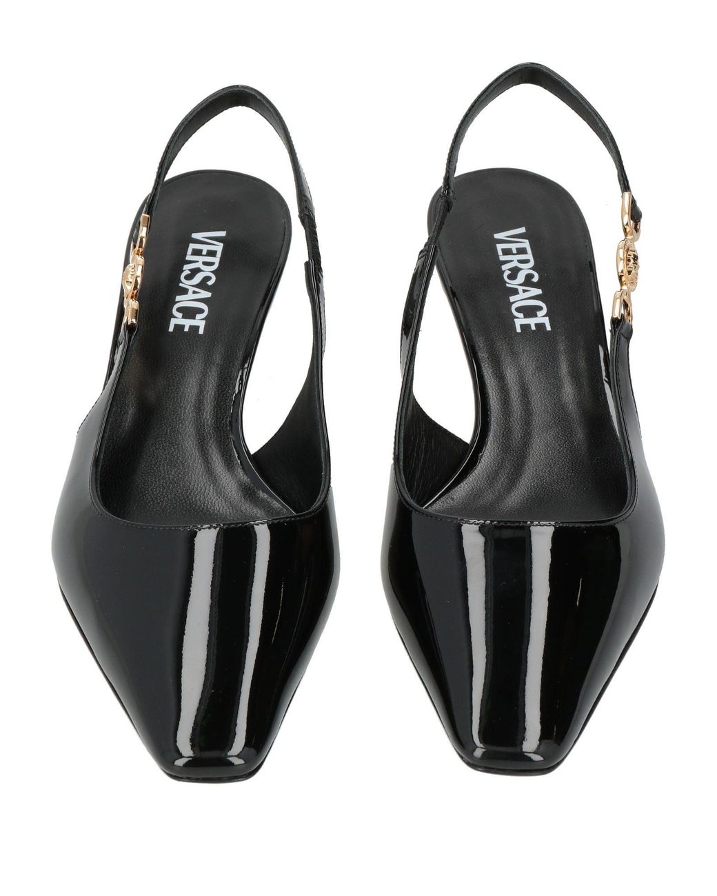 Versace Black Pumps Leather
