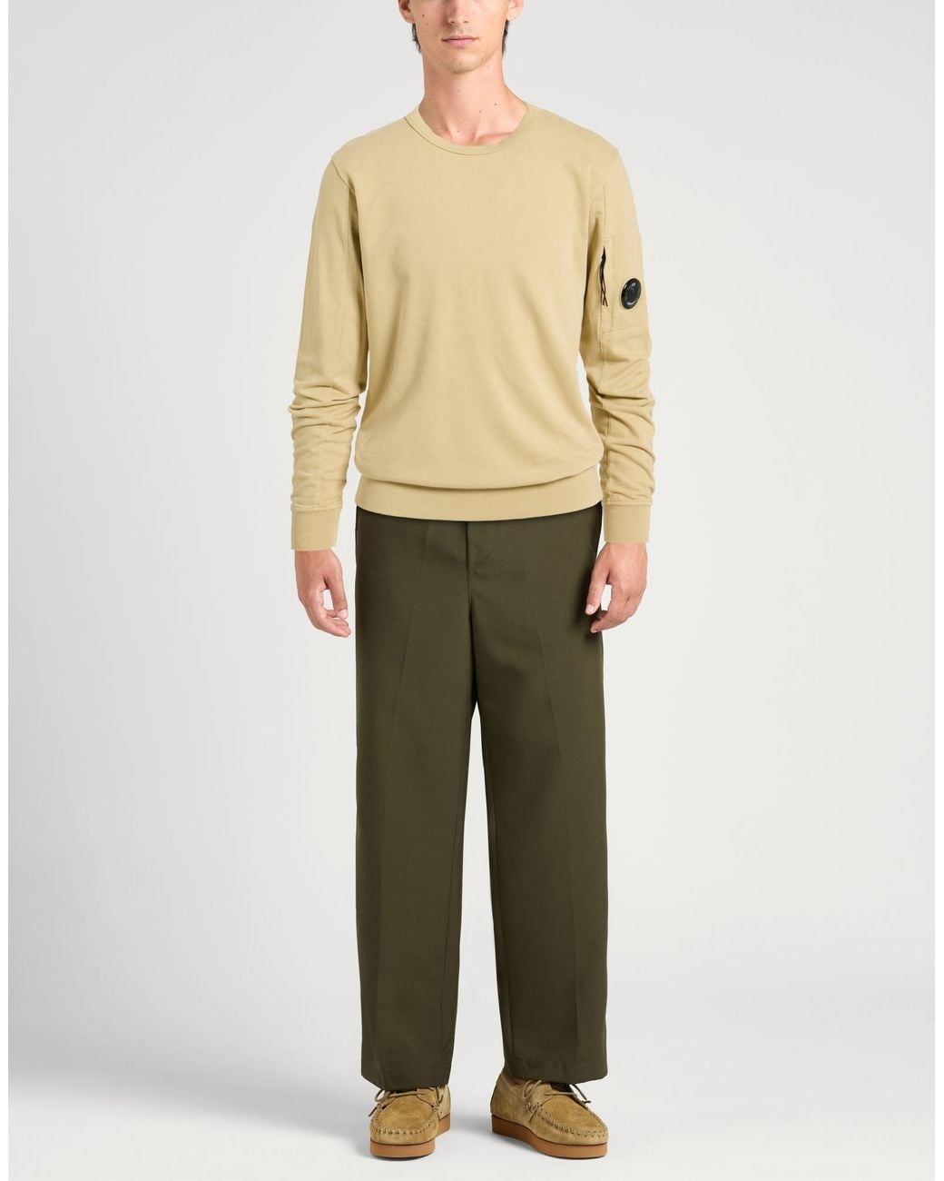 C P Company Natural Sand Sweatshirt Cotton for men