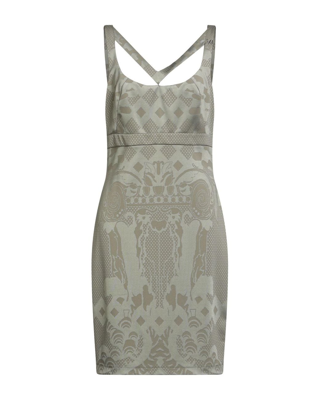 Versace Jeans Gray Mini Dress Polyamide, Viscose, Elastane
