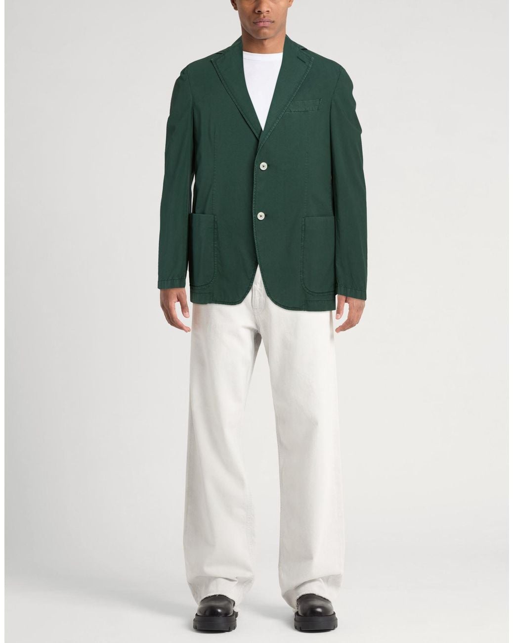 The Gigi Green Military Blazer Cotton, Elastane for men