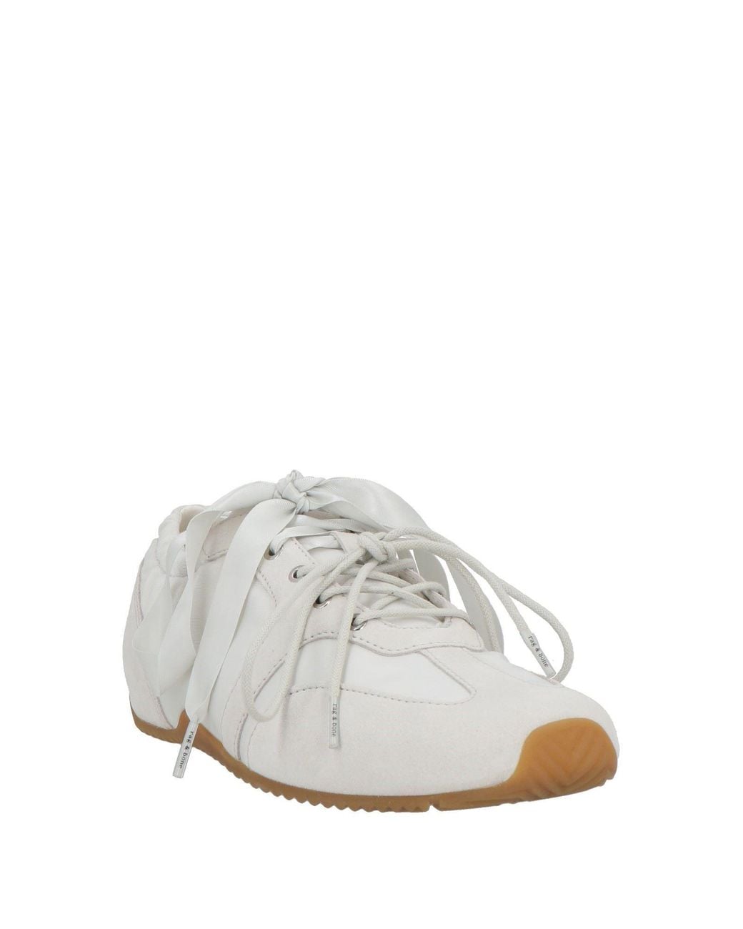 Rag & Bone White Light Sneakers Leather, Textile Fibers