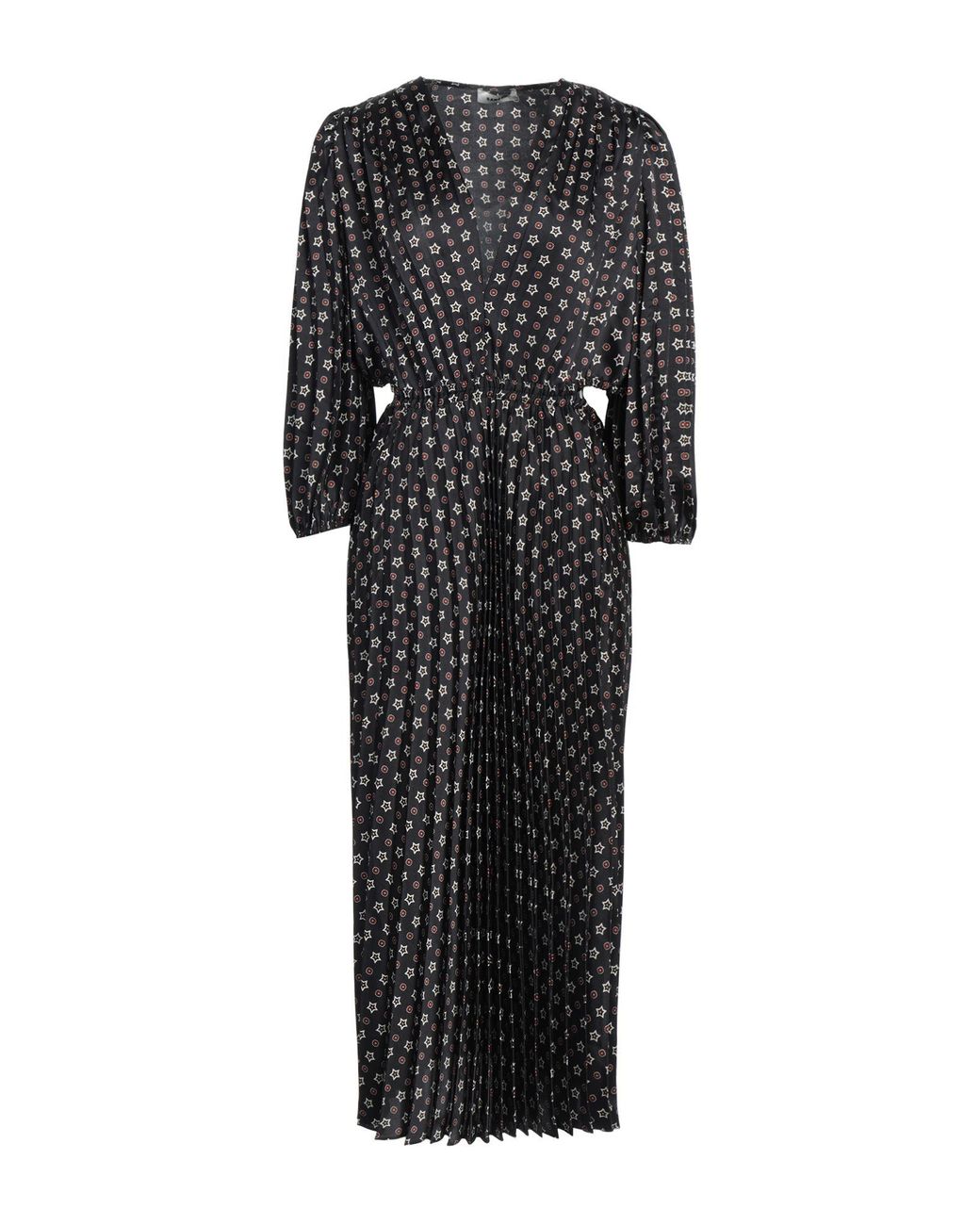 Sandro Black Midi Dress Polyester