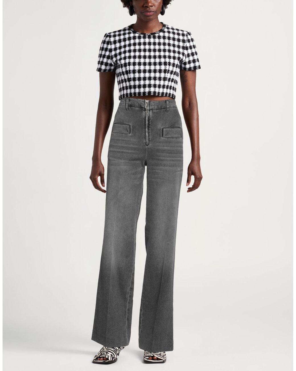 Sandro Gray Jeans Cotton
