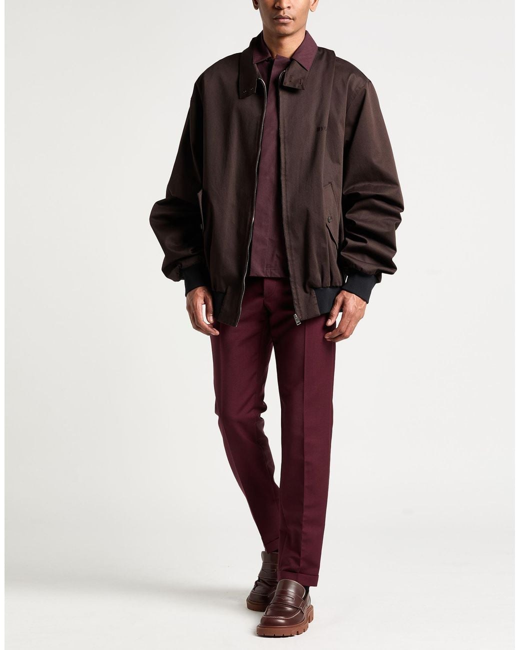 MSGM Black Jacket Cotton, Elastane for men