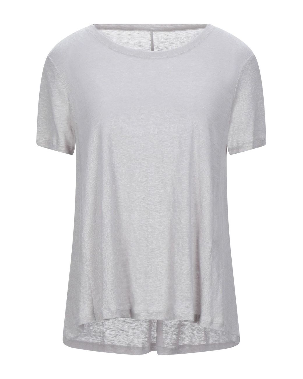 Purotatto Linen T-shirt in Light Grey (Gray) - Lyst