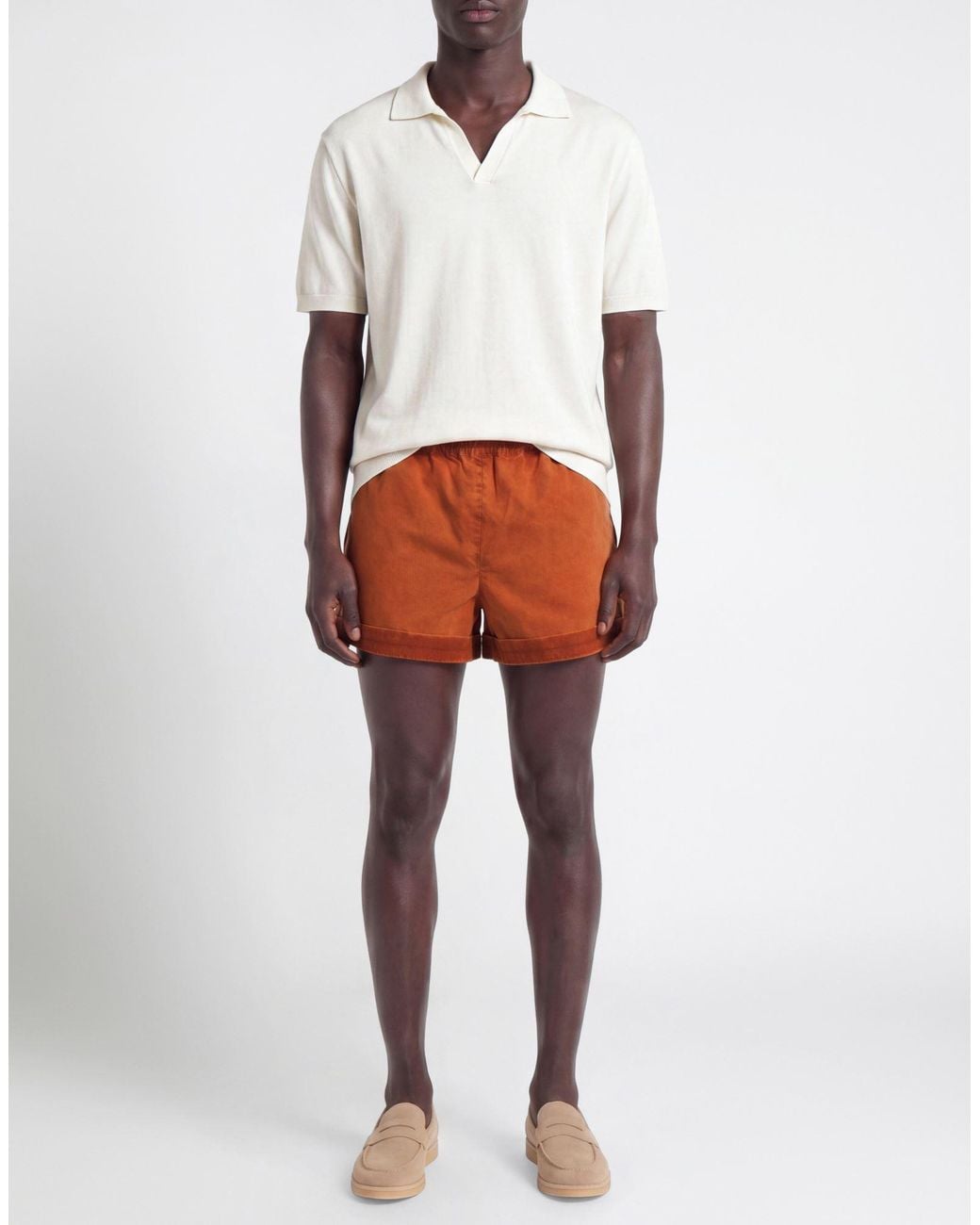 RANRA Orange Shorts & Bermuda Shorts Cotton for men