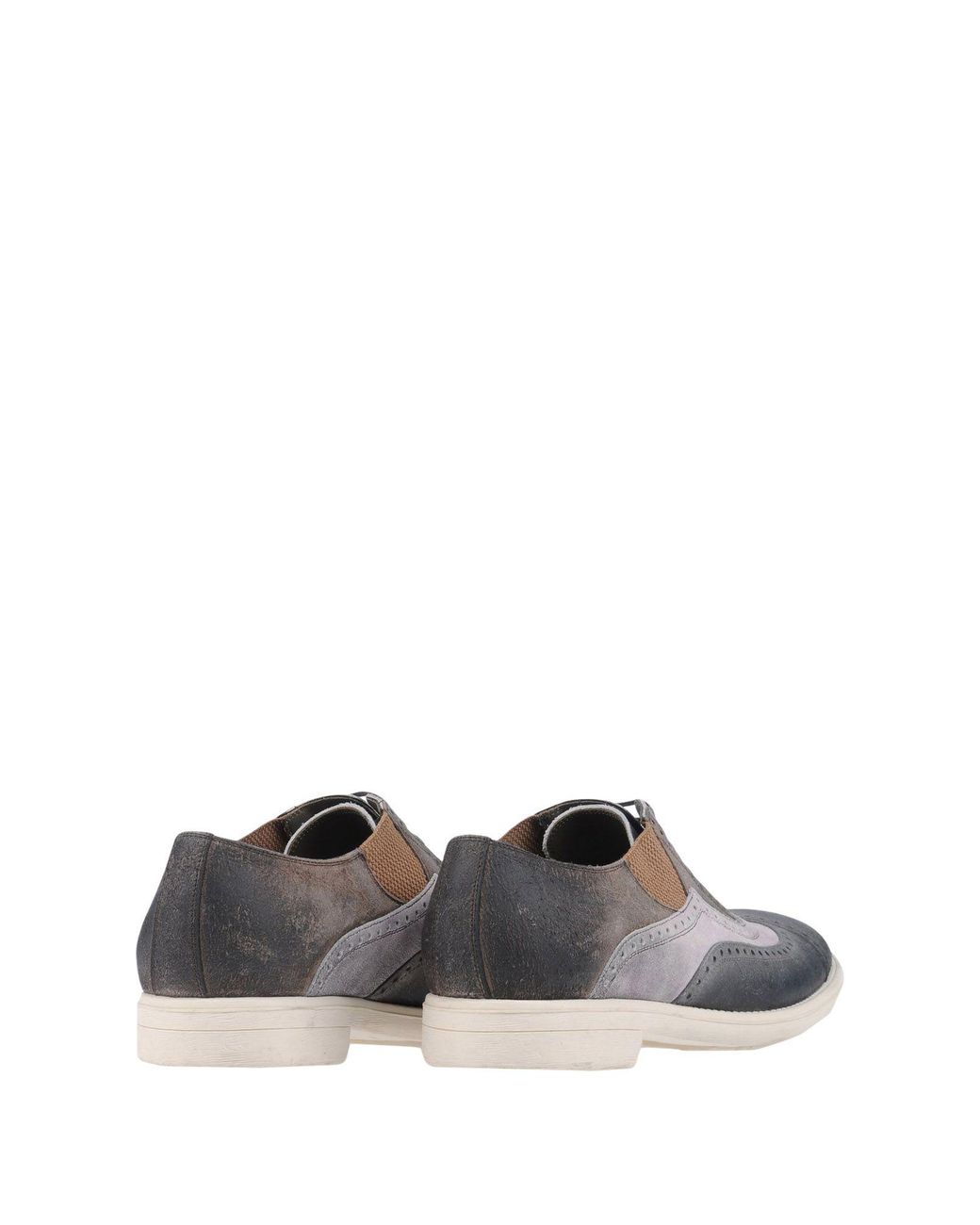 Dolce & Gabbana Gray Lead Lace-Up Shoes Calfskin for men