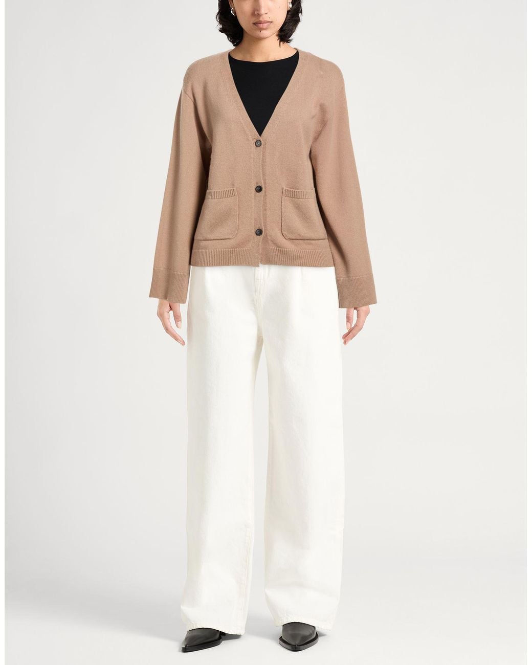 Antonelli Natural Sand Cardigan Virgin Wool, Silk, Cashmere