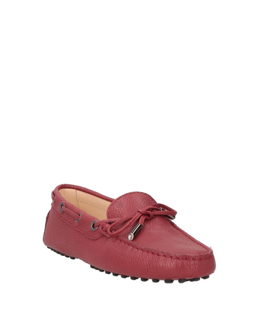 Tod's Red Loafers Leather