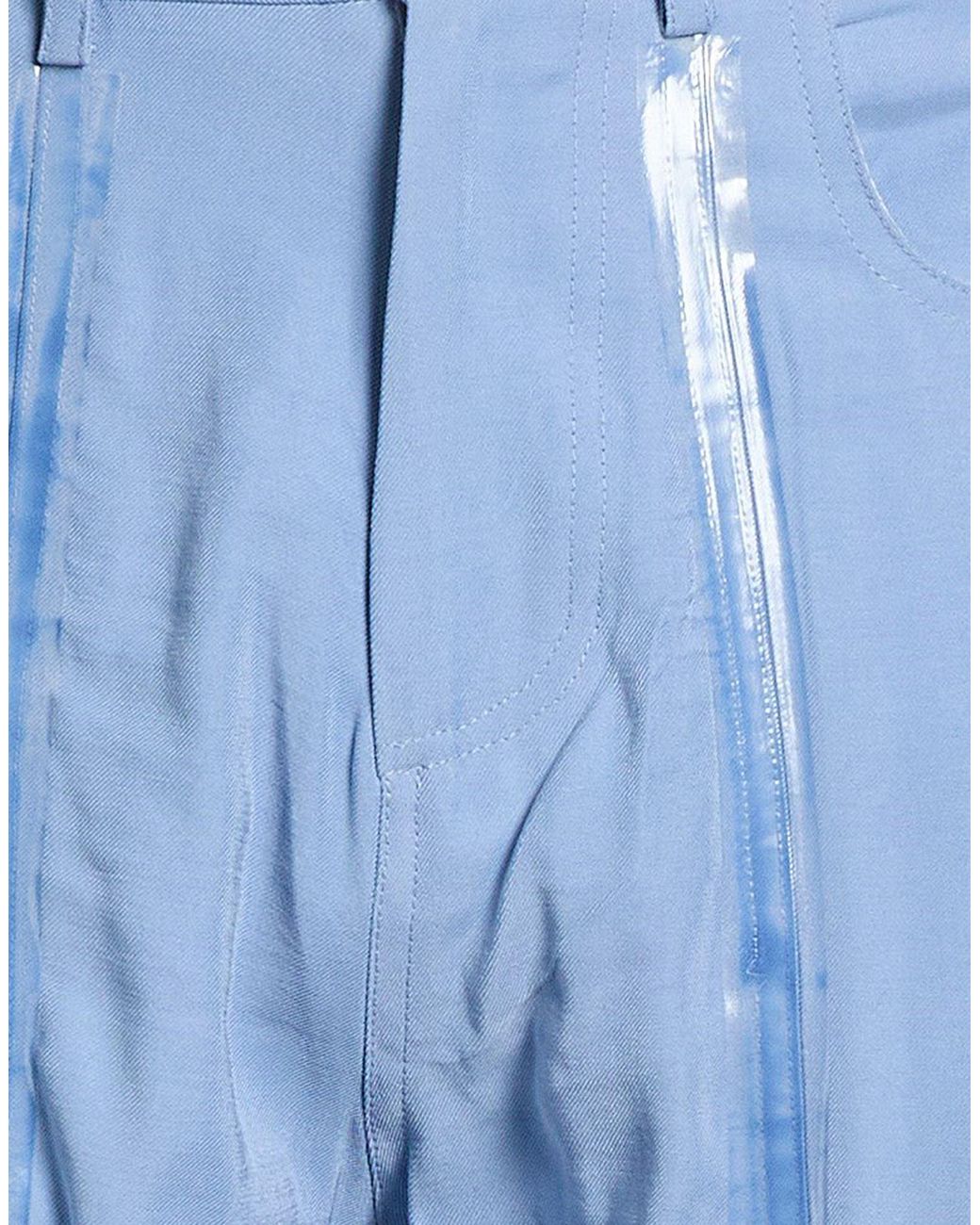 Gcds Blue Pants Viscose, Polyester for men