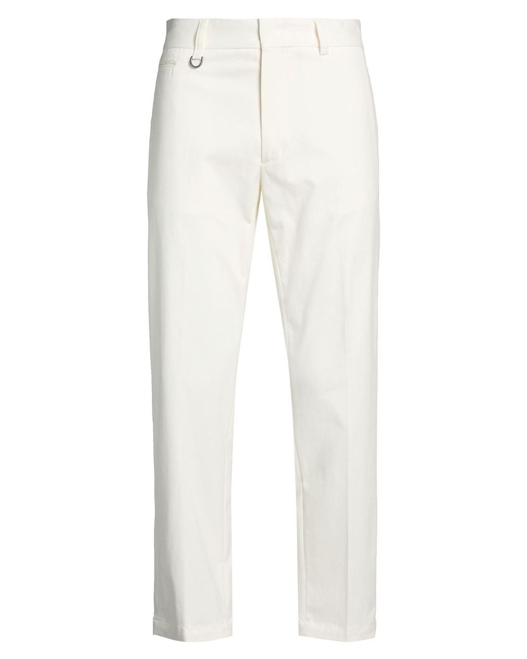Paolo Pecora White Pants Cotton, Elastane for men
