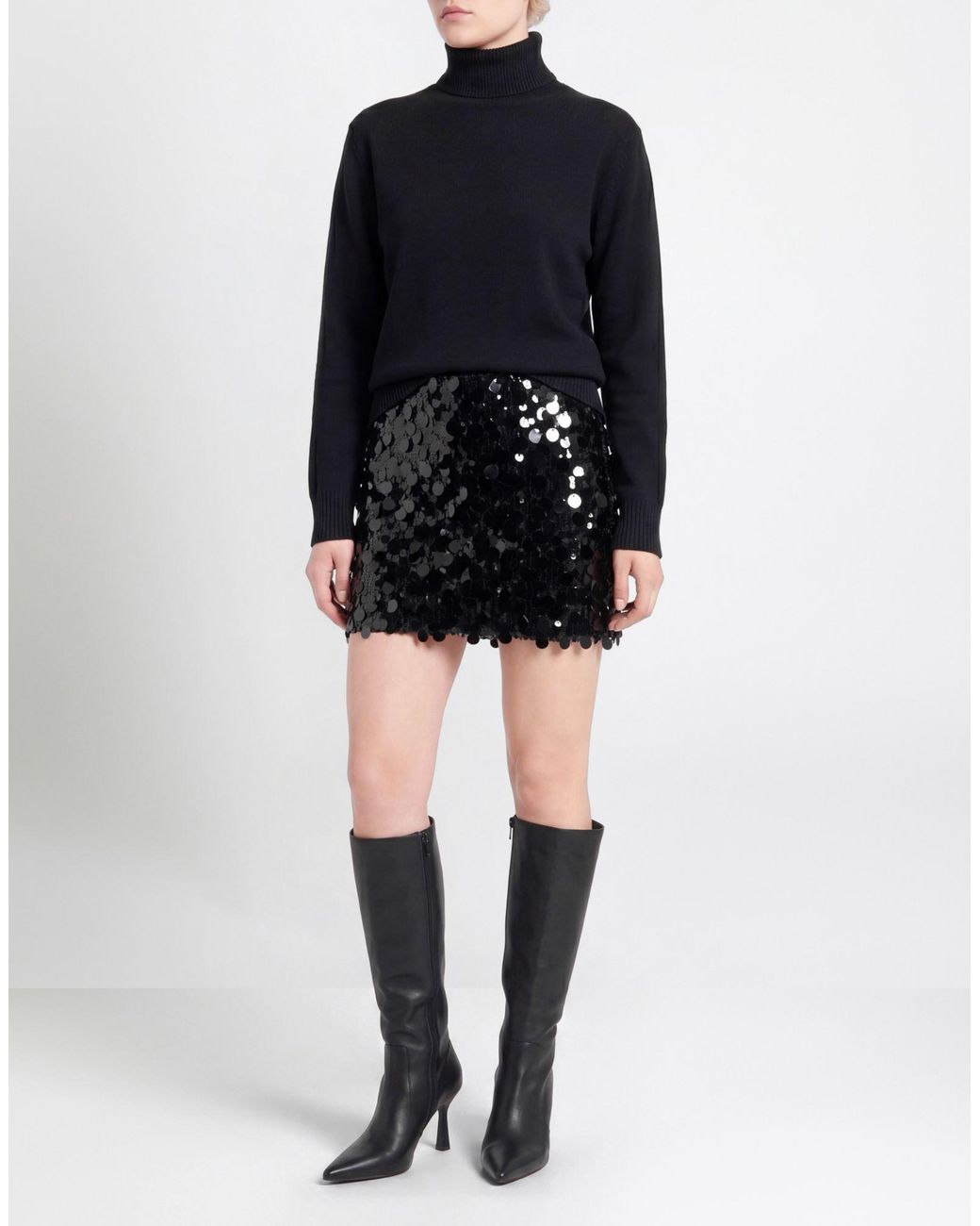 ACTUALEE Black Mini Skirts