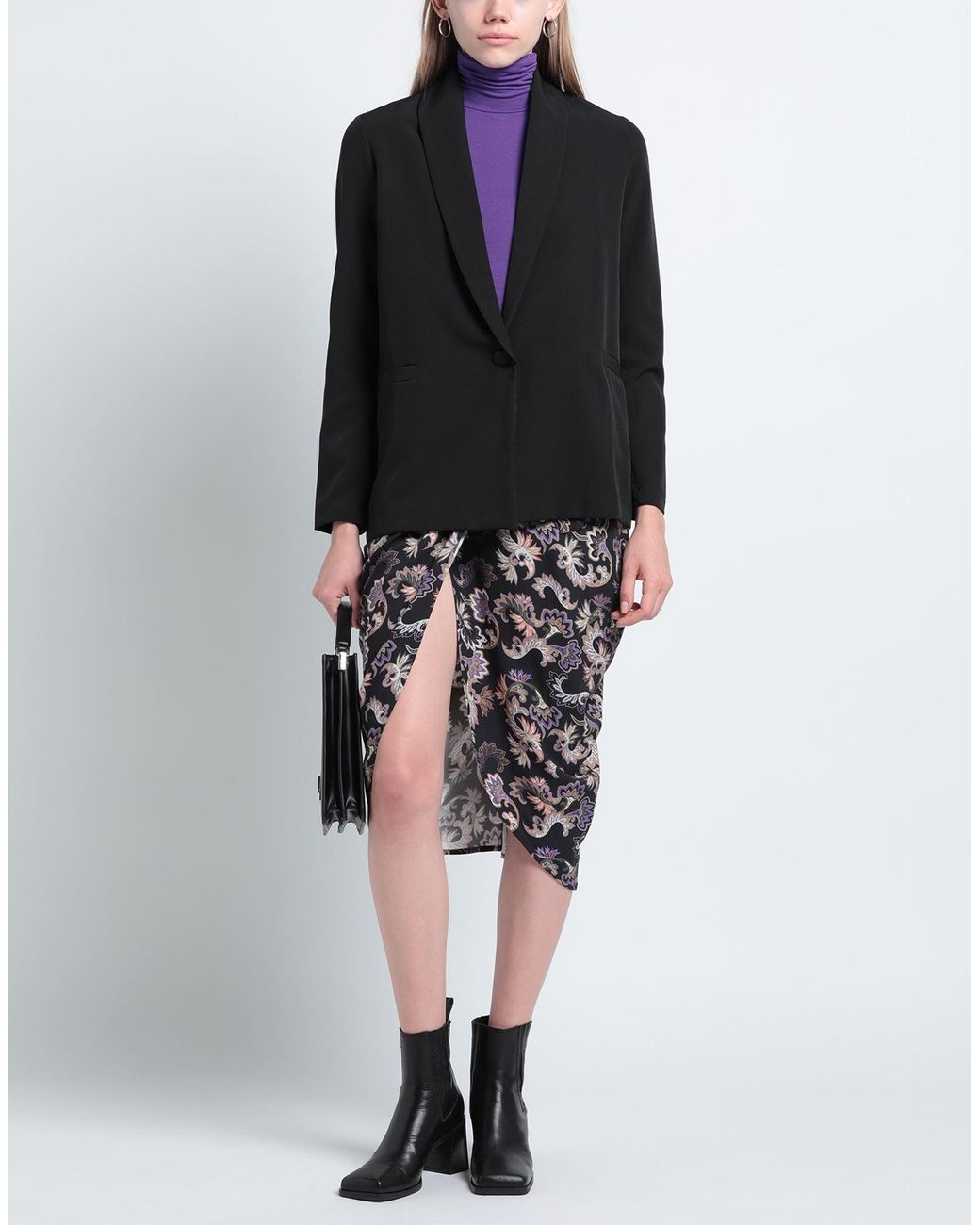 Gaelle Paris Black Midi Skirt