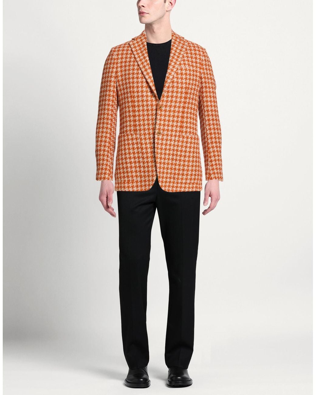 Sartorio Napoli Orange Blazer Alpaca Wool, Cotton, Polyamide for men