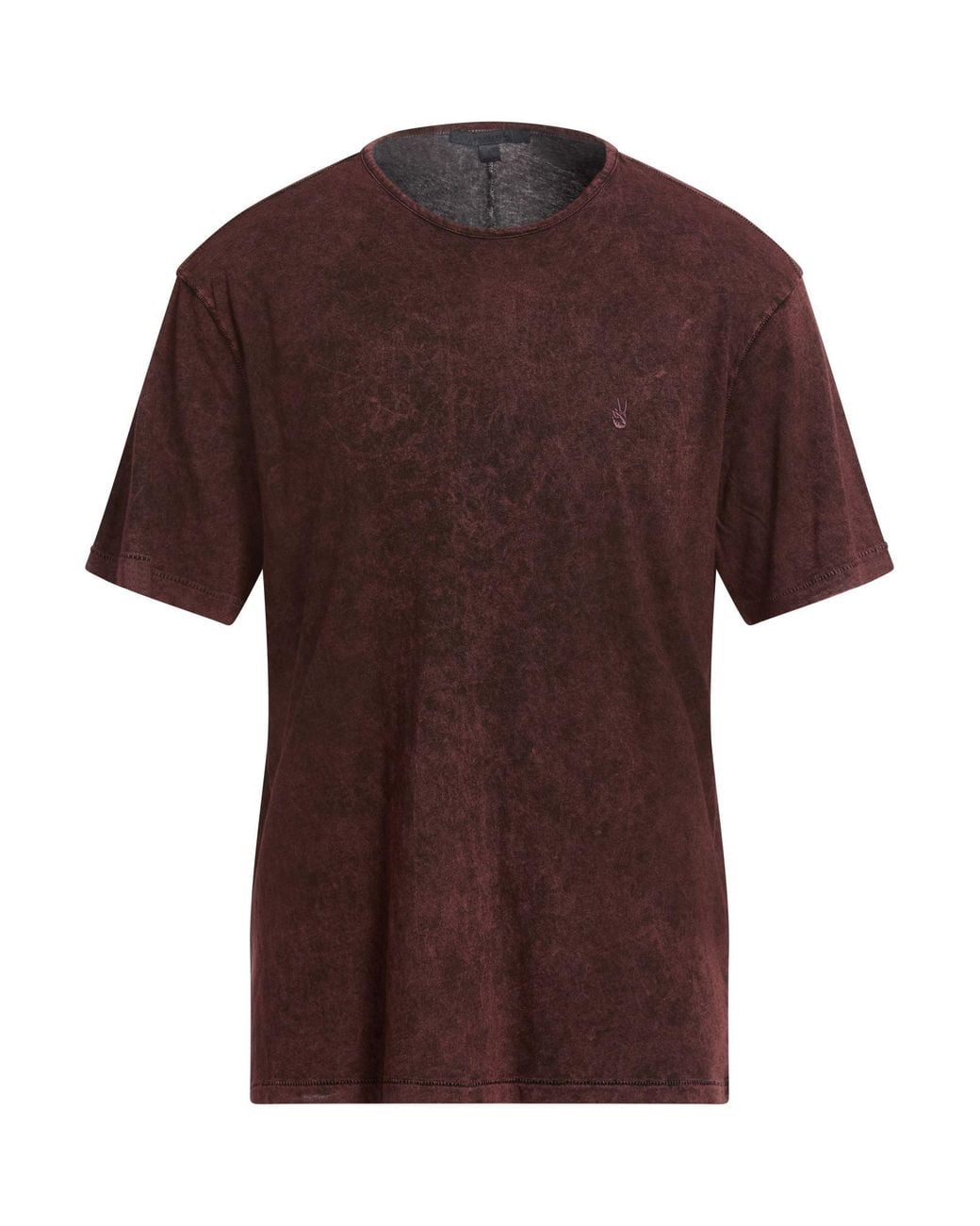 John Varvatos Brown Burgundy T-Shirt Cotton for men