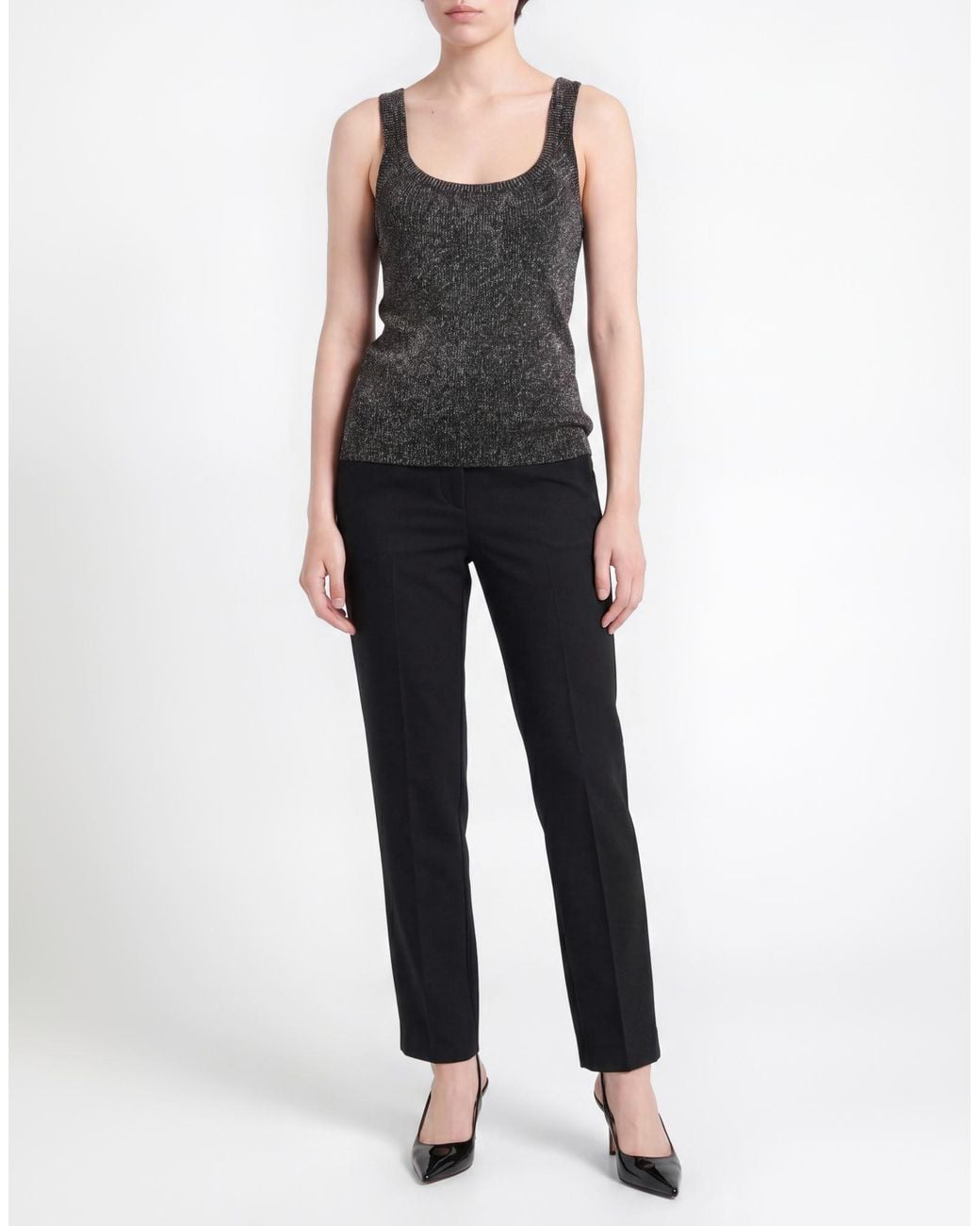Missoni Black Top Viscose, Metallic Fiber