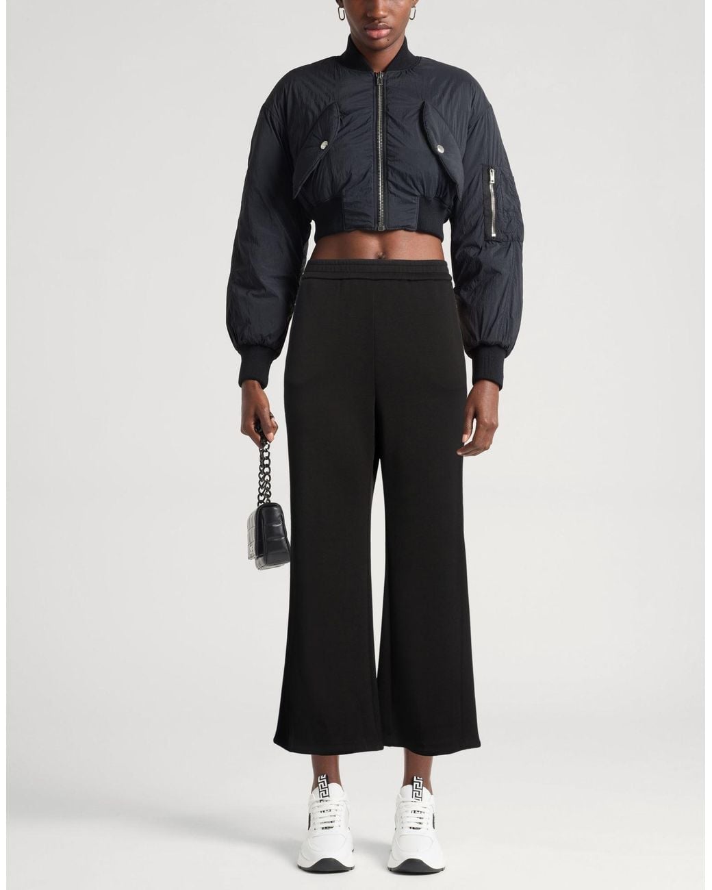 MEIMEIJ Black Pants Polyester, Viscose, Elastane