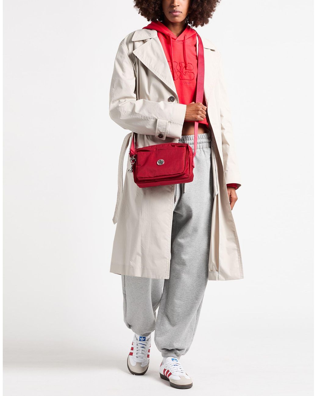 Kipling Red Cross-Body Bag Polyamide