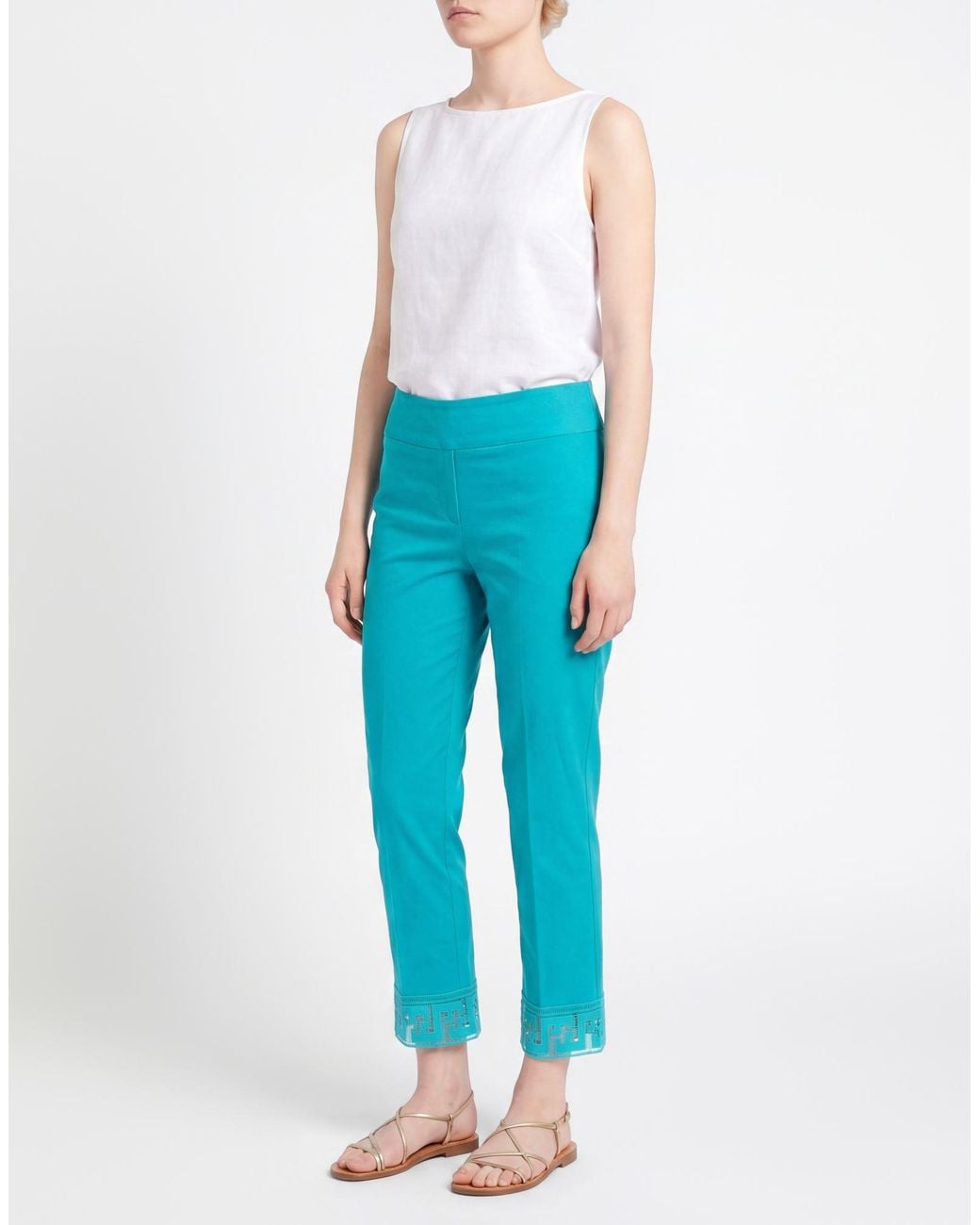 Joseph Ribkoff Blue Pants Rayon, Nylon, Elastane