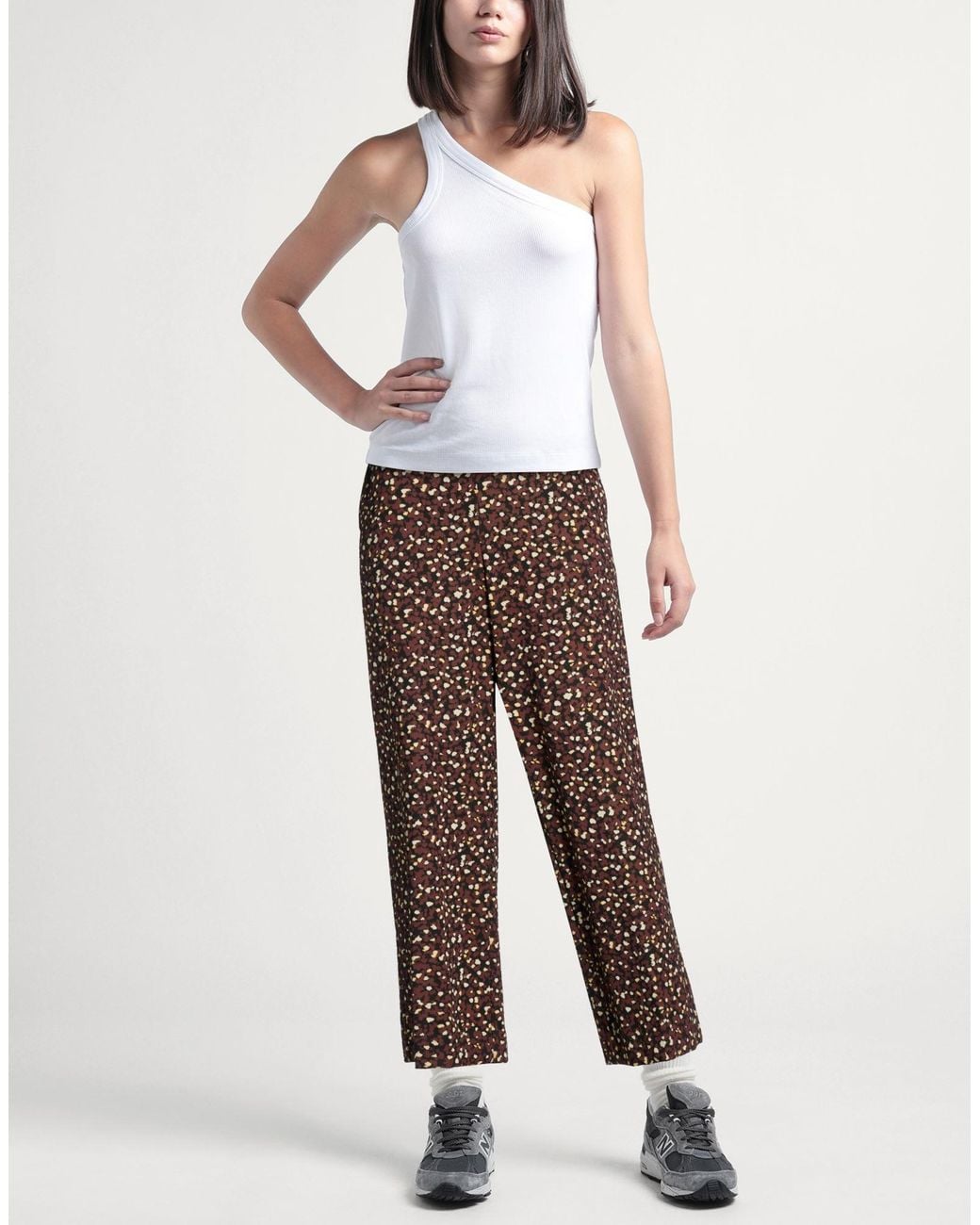 Ottod'Ame Brown Pants Polyester, Polyamide, Viscose, Elastane