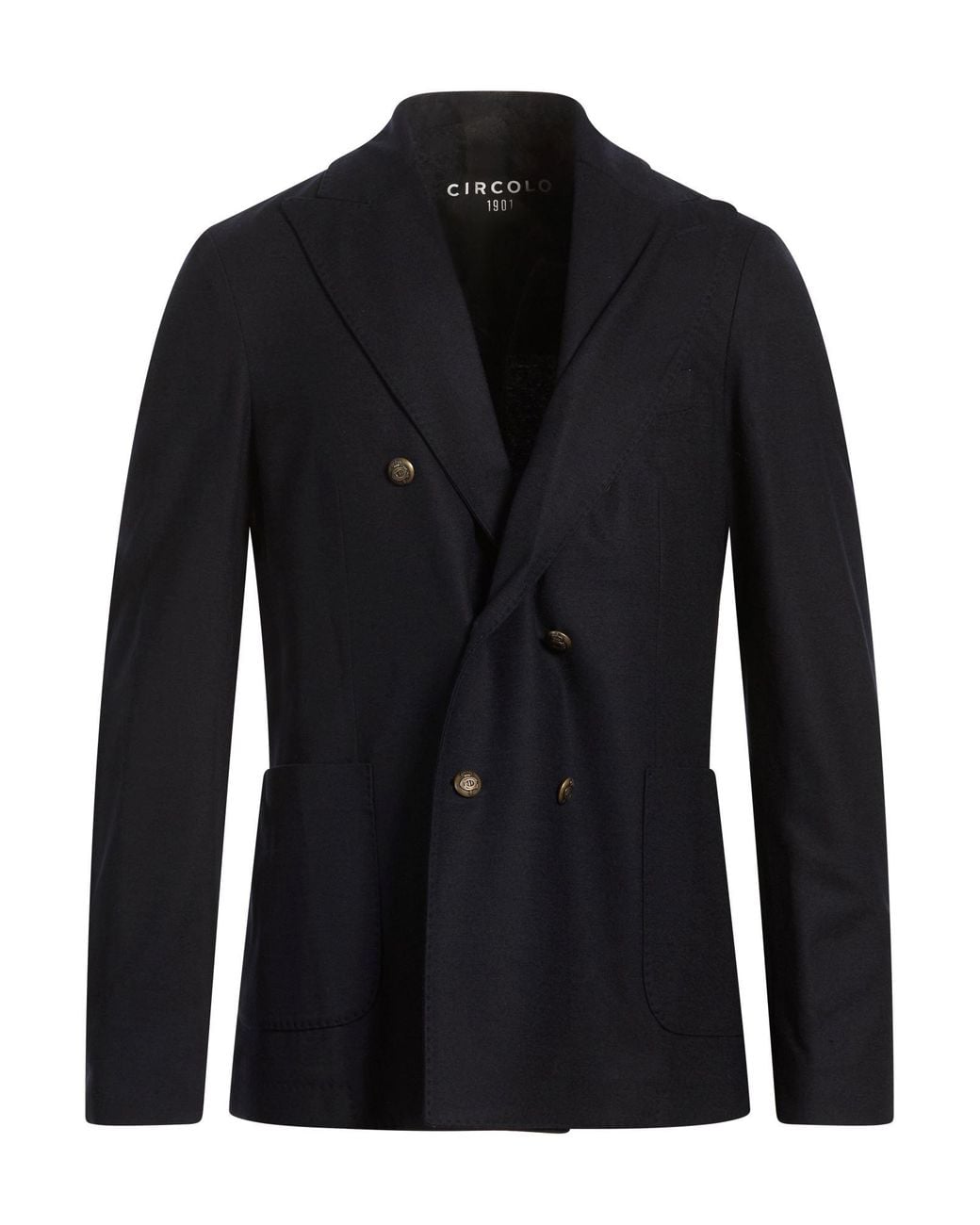 Circolo 1901 Black Blazer Virgin Wool, Cashmere for men