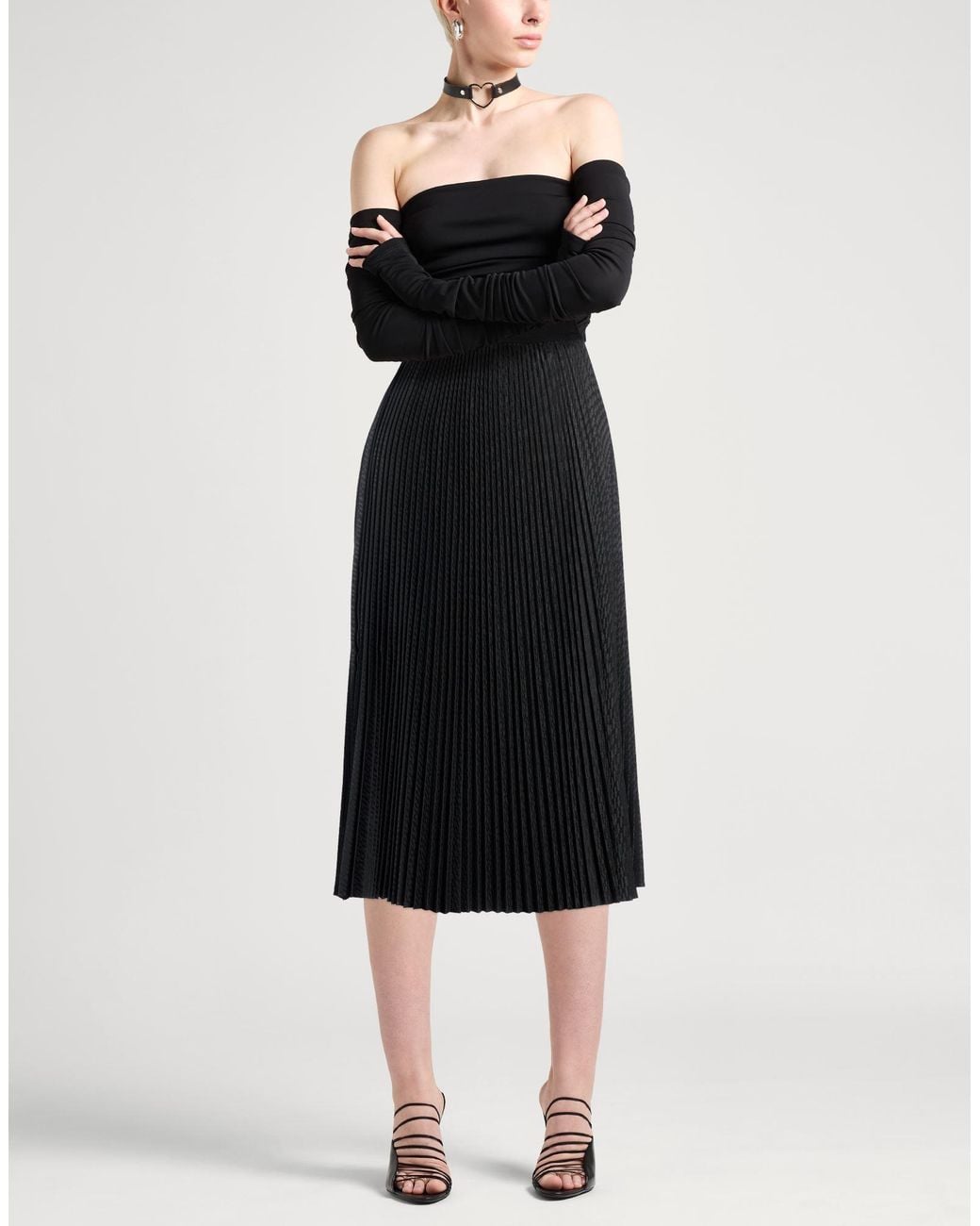 Helmut Lang Black Midi Skirts