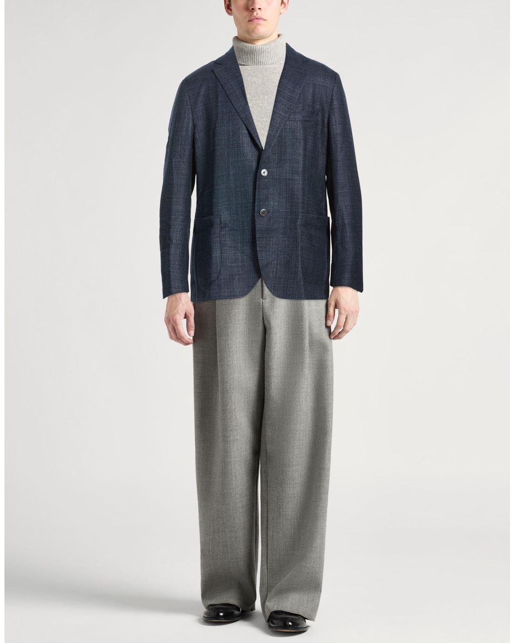 Tombolini Blue Blazer Virgin Wool, Silk for men