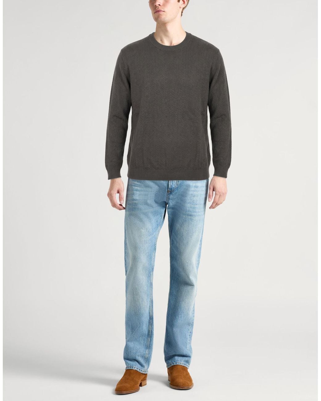 Emporio Armani Gray Sweaters for men