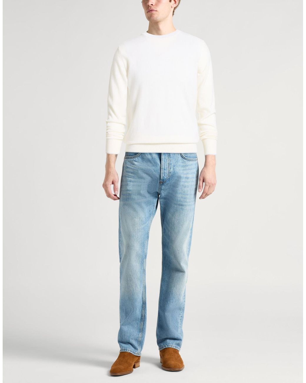 Eleventy White Platinum Ivory Sweater Cashmere for men