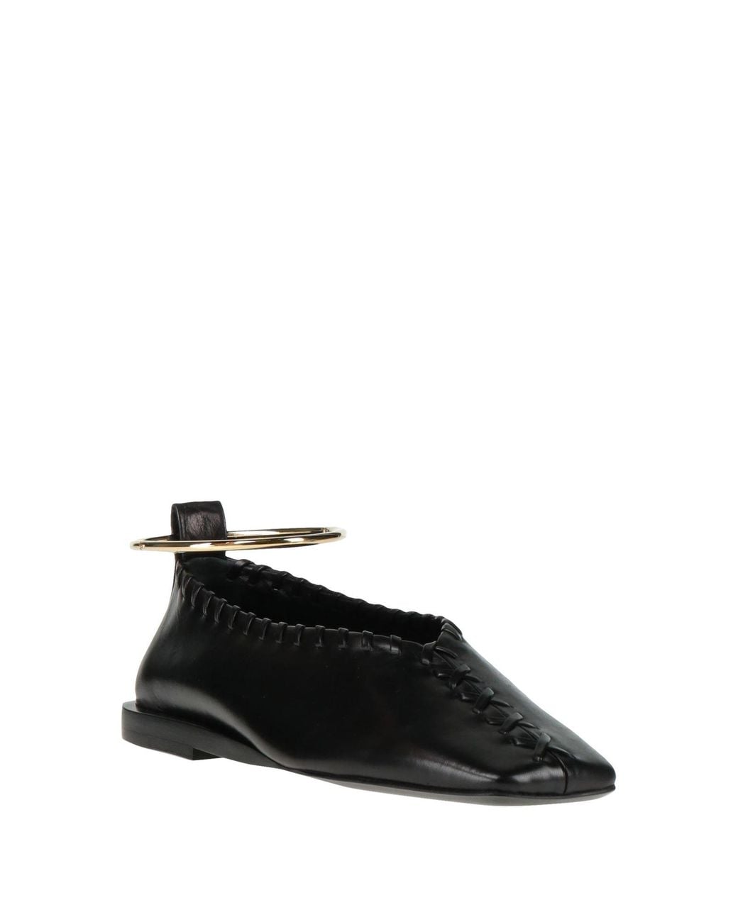 Jil Sander Black Ballet Flats Leather