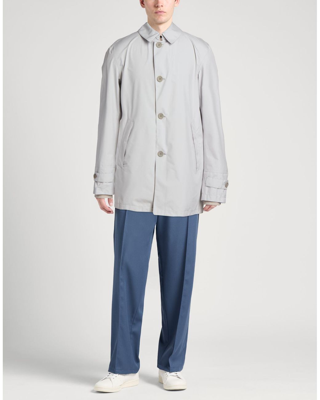 Herno Gray Overcoat & Trench Coat for men