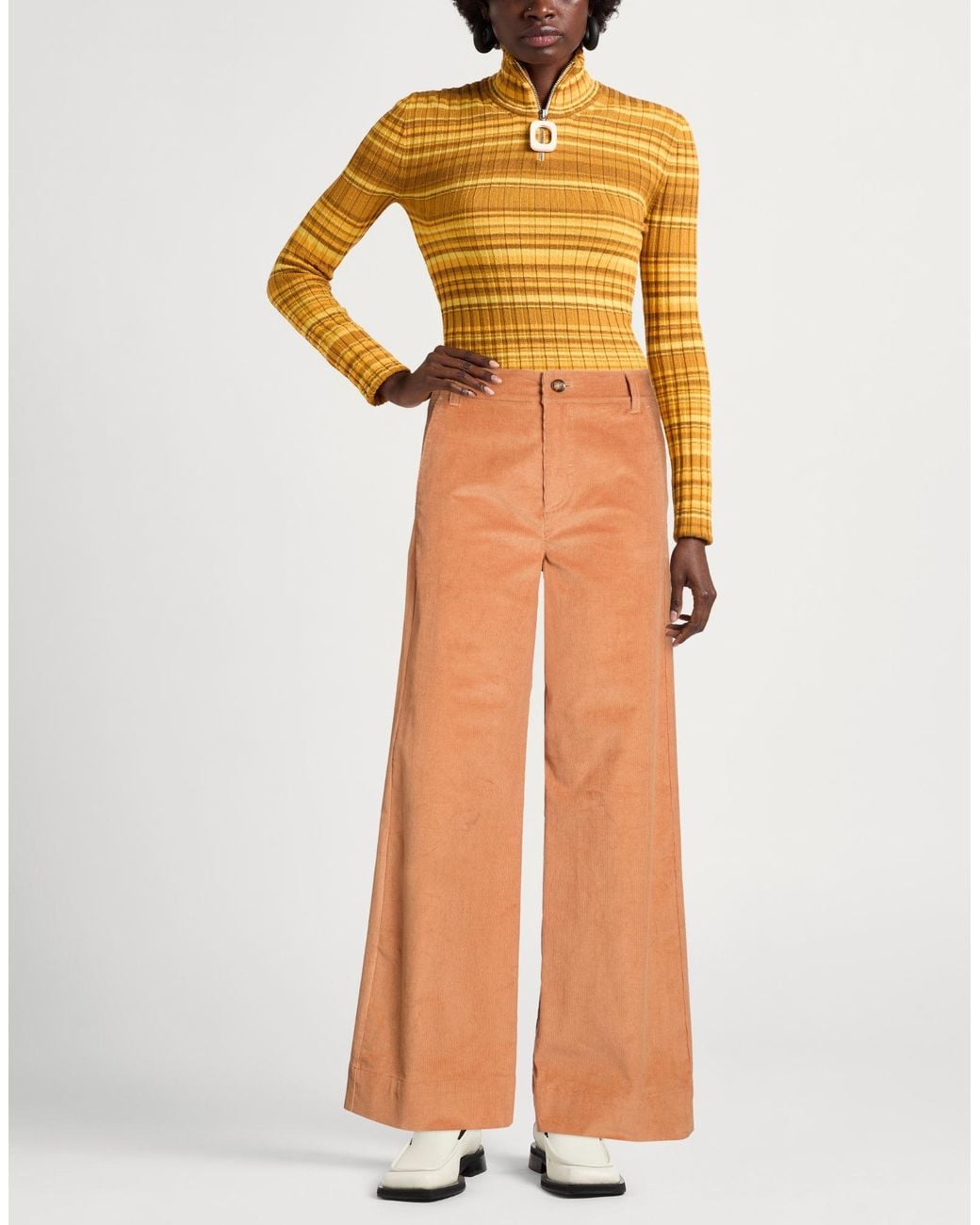 iBlues Orange Pants Cotton, Elastane
