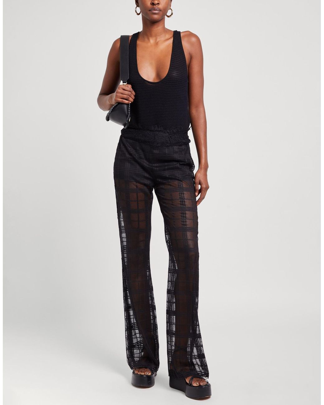 Alberta Ferretti Black Pants Polyester
