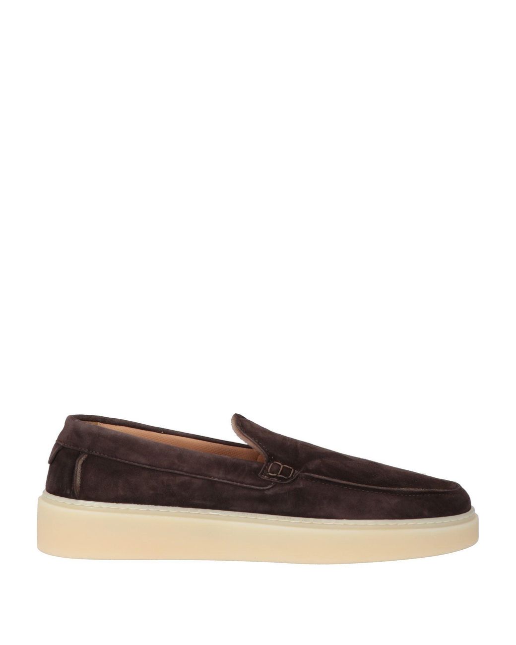 Fabiano Ricci Brown Loafers Leather, Textile Fibers for men