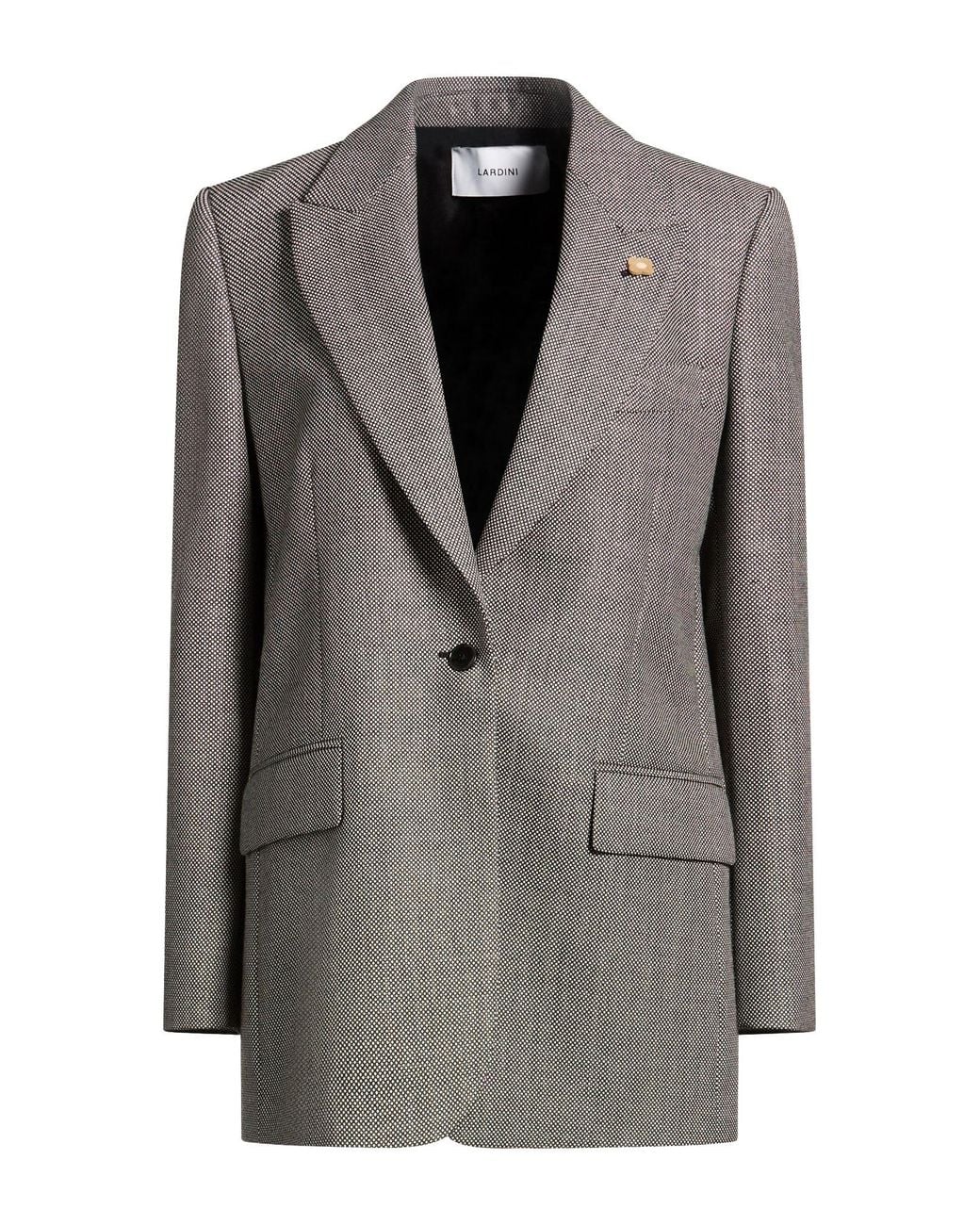 Lardini Gray Blazer Wool