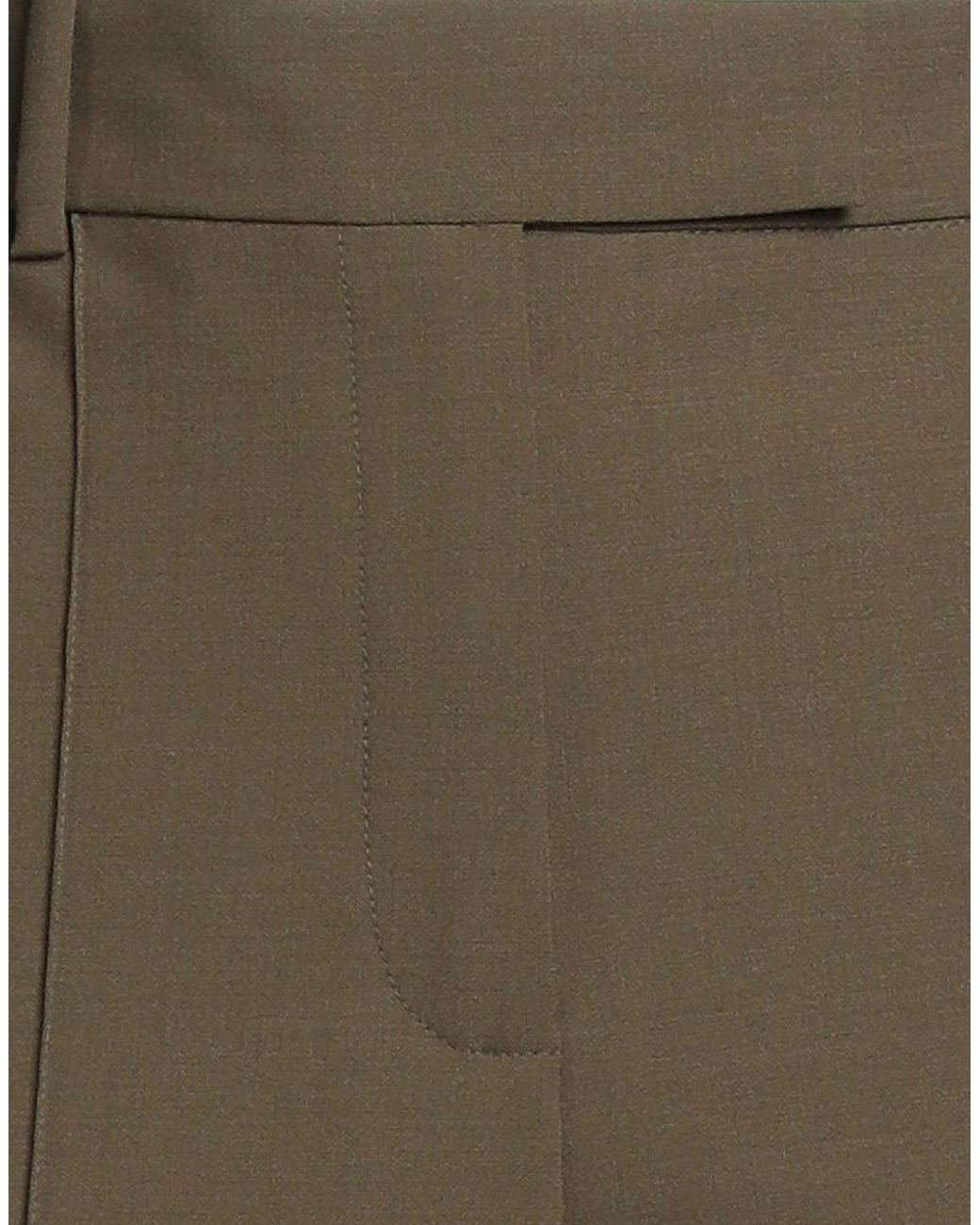 Alysi Green Military Pants Polyester, Virgin Wool, Elastane