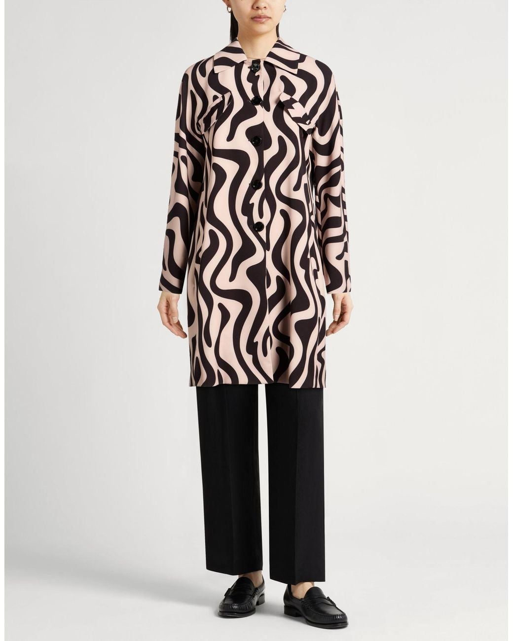 Liu Jo White Overcoat & Trench Coat Polyester, Elastane