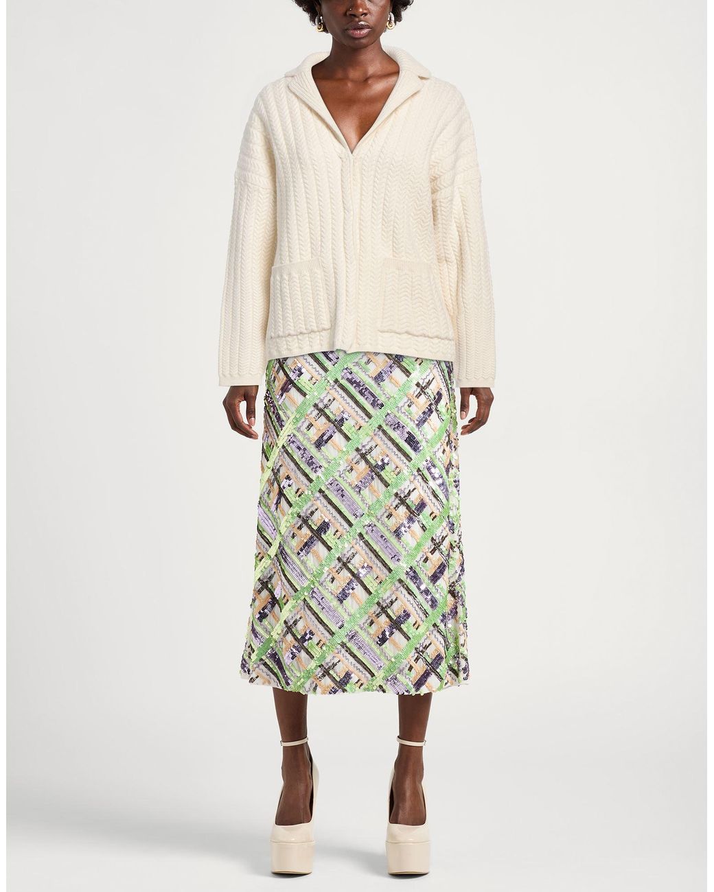 Sportmax Natural Cream Cardigan Wool, Polyamide
