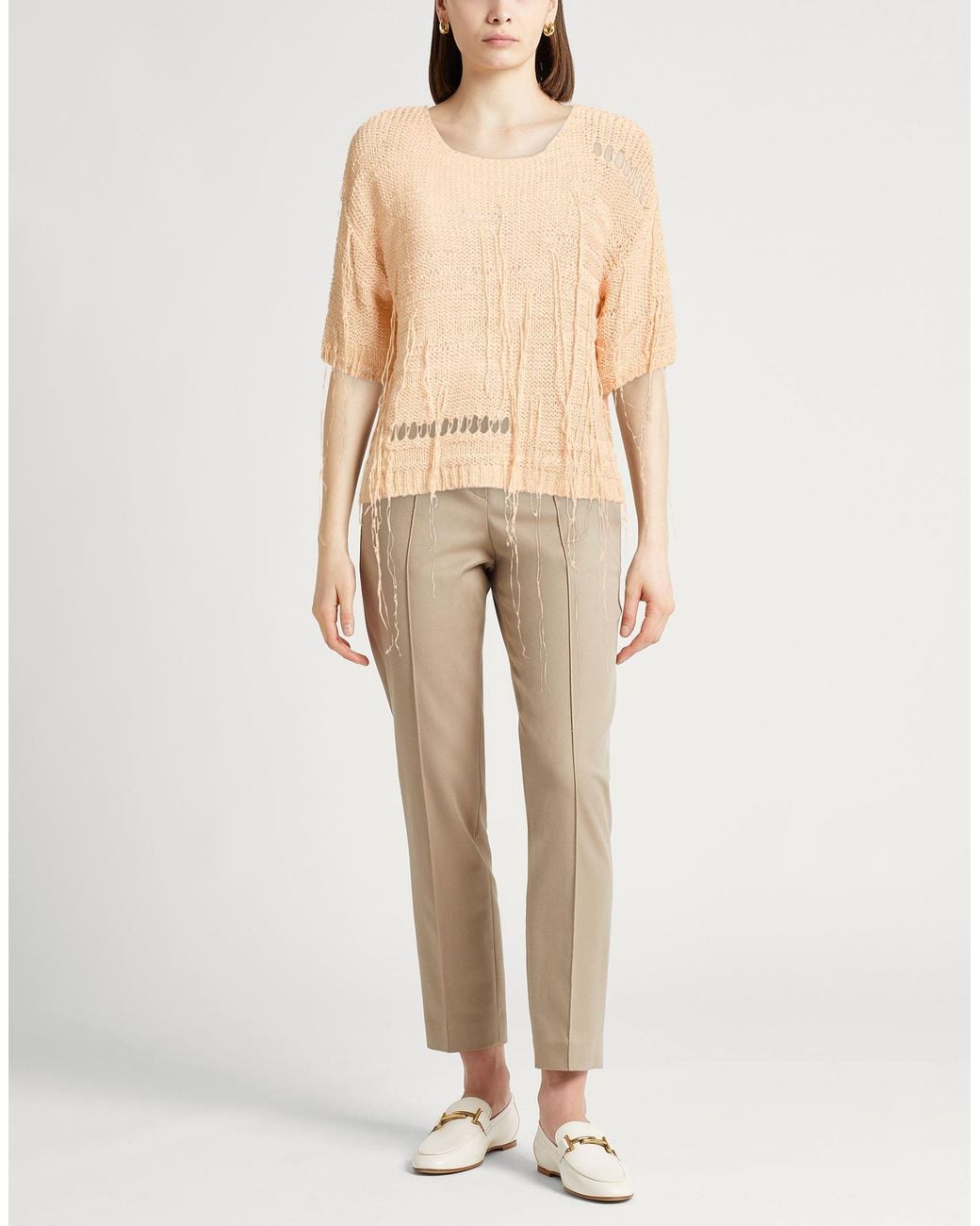 Pullover Roberto Collina en coloris Natural