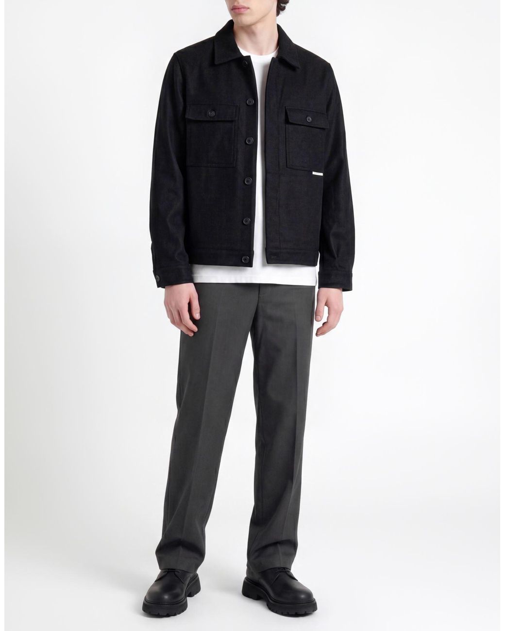 GR10K Blue Jacket Wool, Polyamide for men