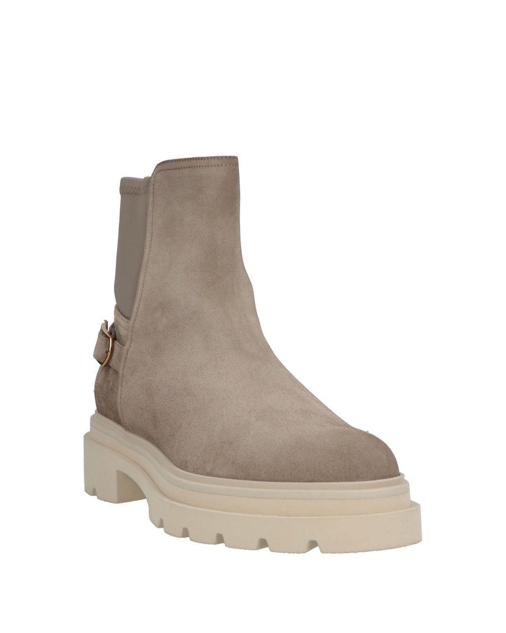 Santoni Brown Taupe Ankle Boots Leather
