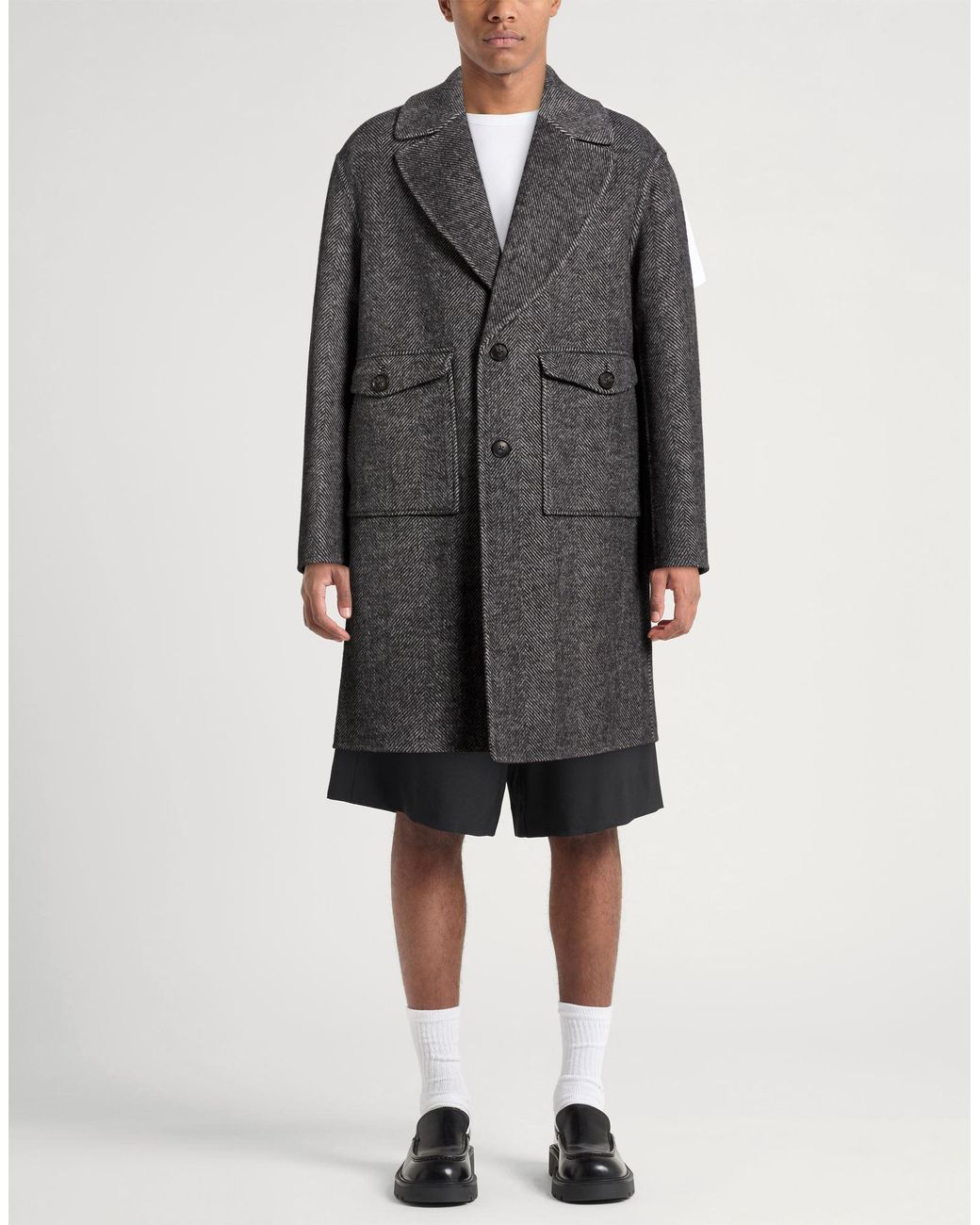 Alpha Studio Gray Coat for men