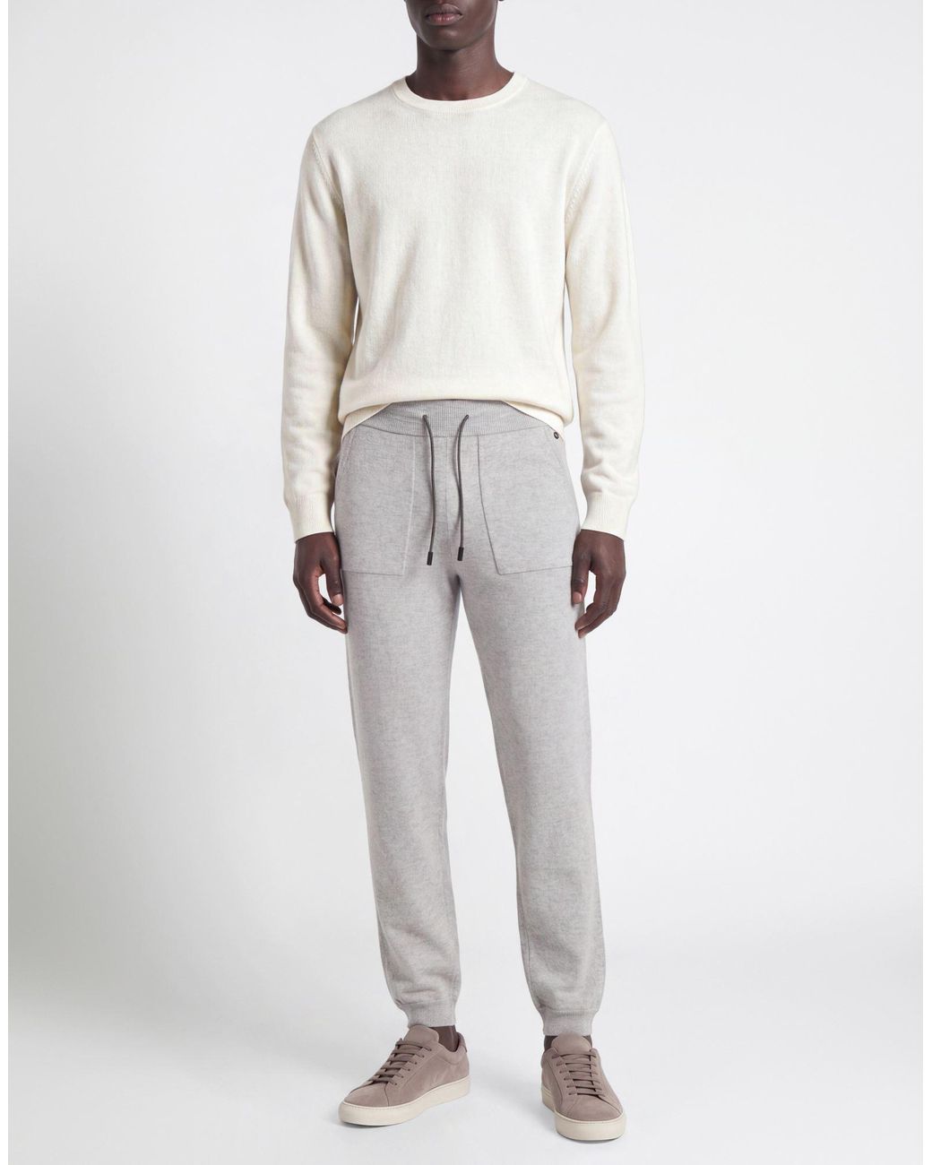 Colombo Gray Pants Baby Cashmere for men