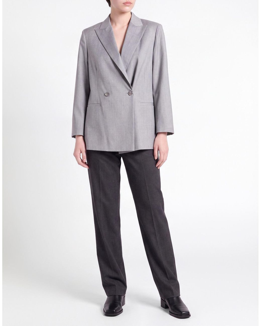 Fabiana Filippi Gray Blazer Virgin Wool