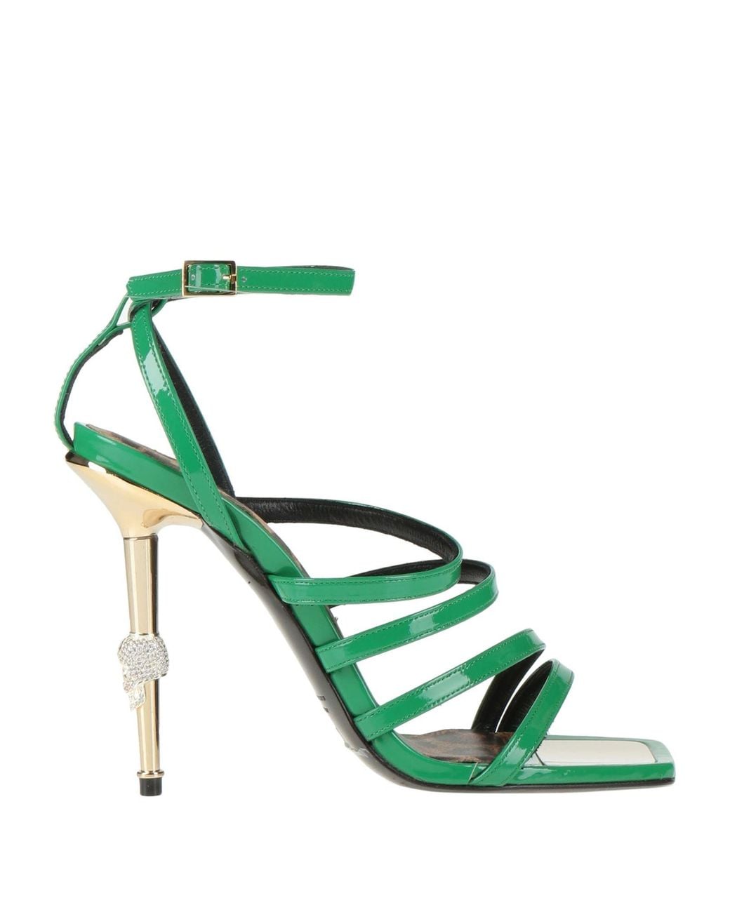 Philipp Plein Green Sandals Leather