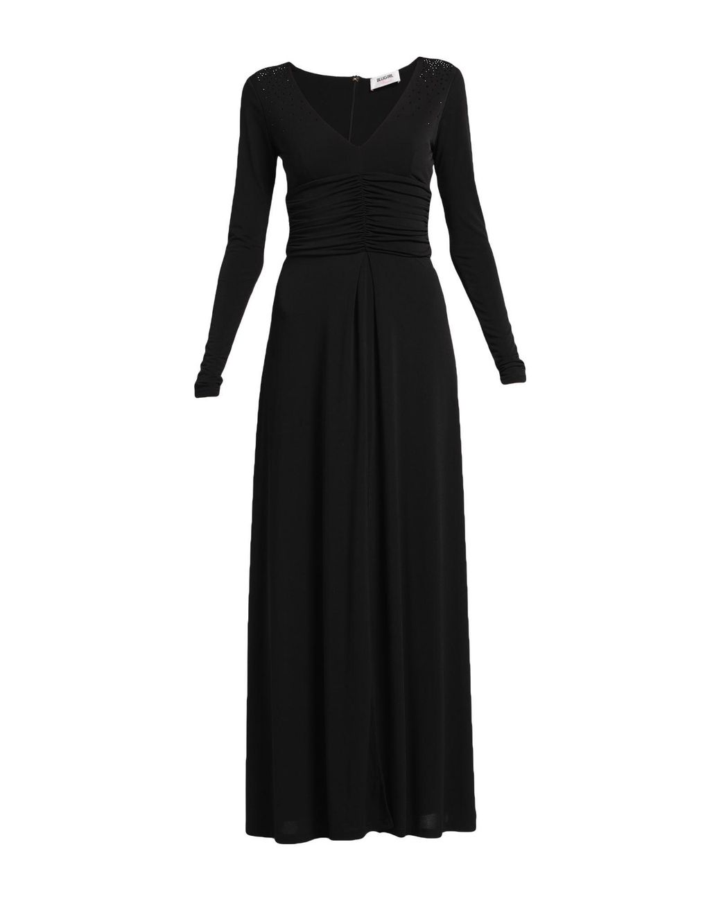 Blugirl Blumarine Black Maxi Dress Polyester, Elastane