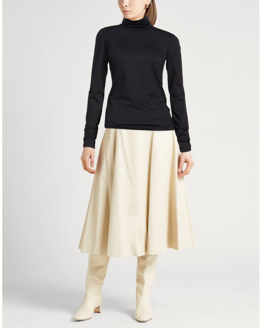 Jil Sander Black Midnight T-Shirt Cotton, Elastane