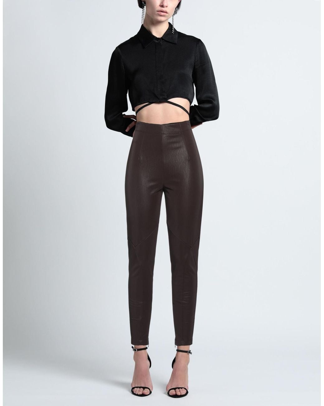 ALESSIA SANTI Gray Pants Polyester, Elastane, Polyurethane Resin