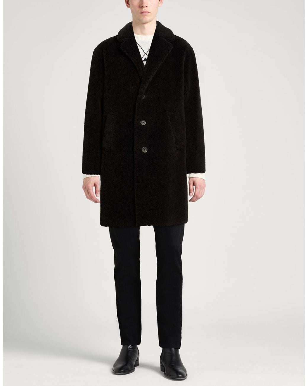 Shearling & Teddy di Herno in Black da Uomo